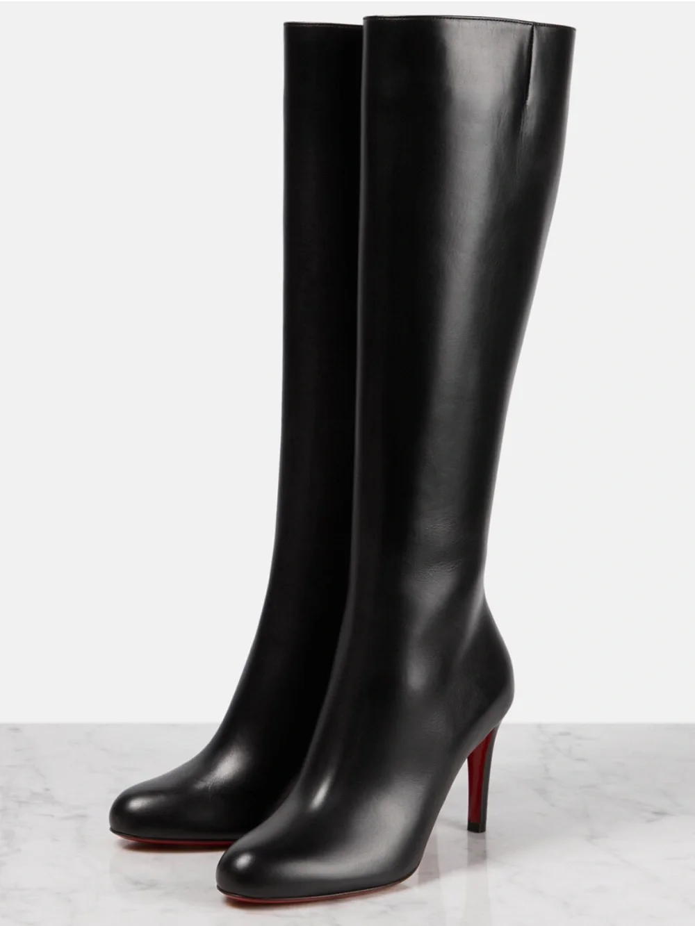 Pumppie Botta Red Sole Leather Knee-High Boots
